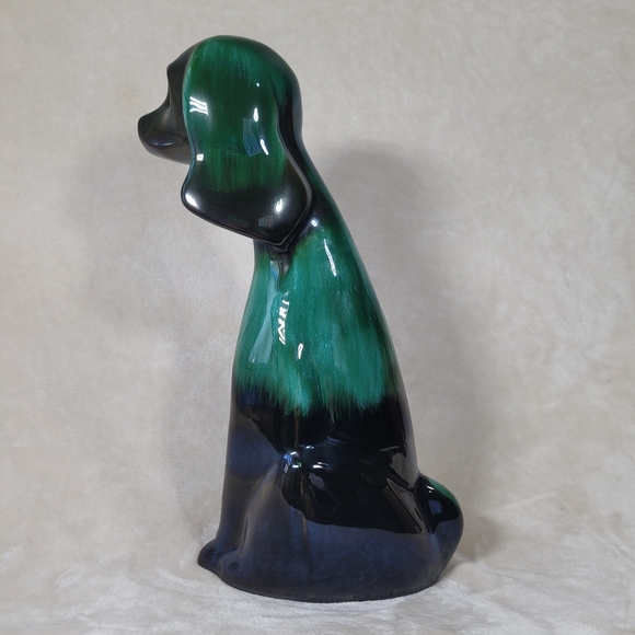 Vintage 14" Blue Mountain Pottery dog puppy hound collectible figure clay decor - Picture 6 of 12